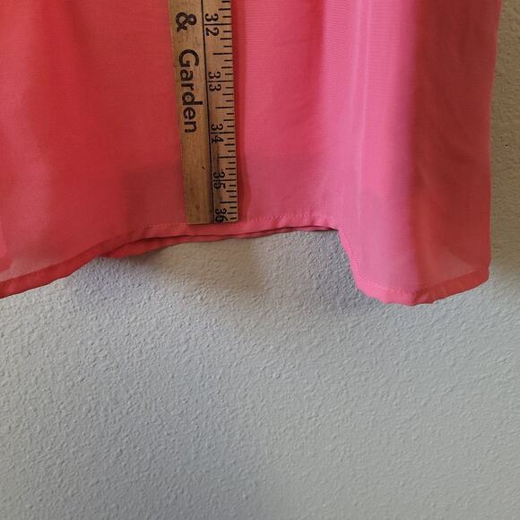 Xhilaration Womens Peach Balloon Sleeve Round Neck Pullover Shift Dress Size XL - Picture 5 of 8